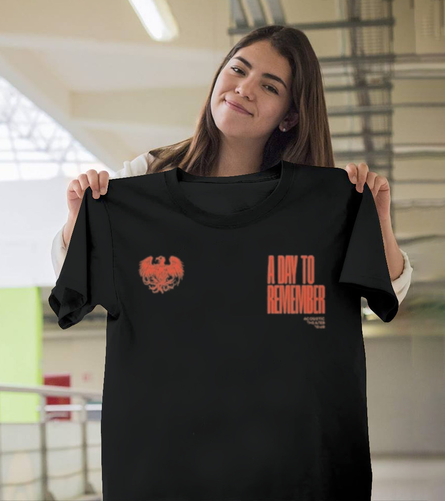 A Day To Remember Reassembled The Acoustic Theater Tour Orange Heart T-Shirt