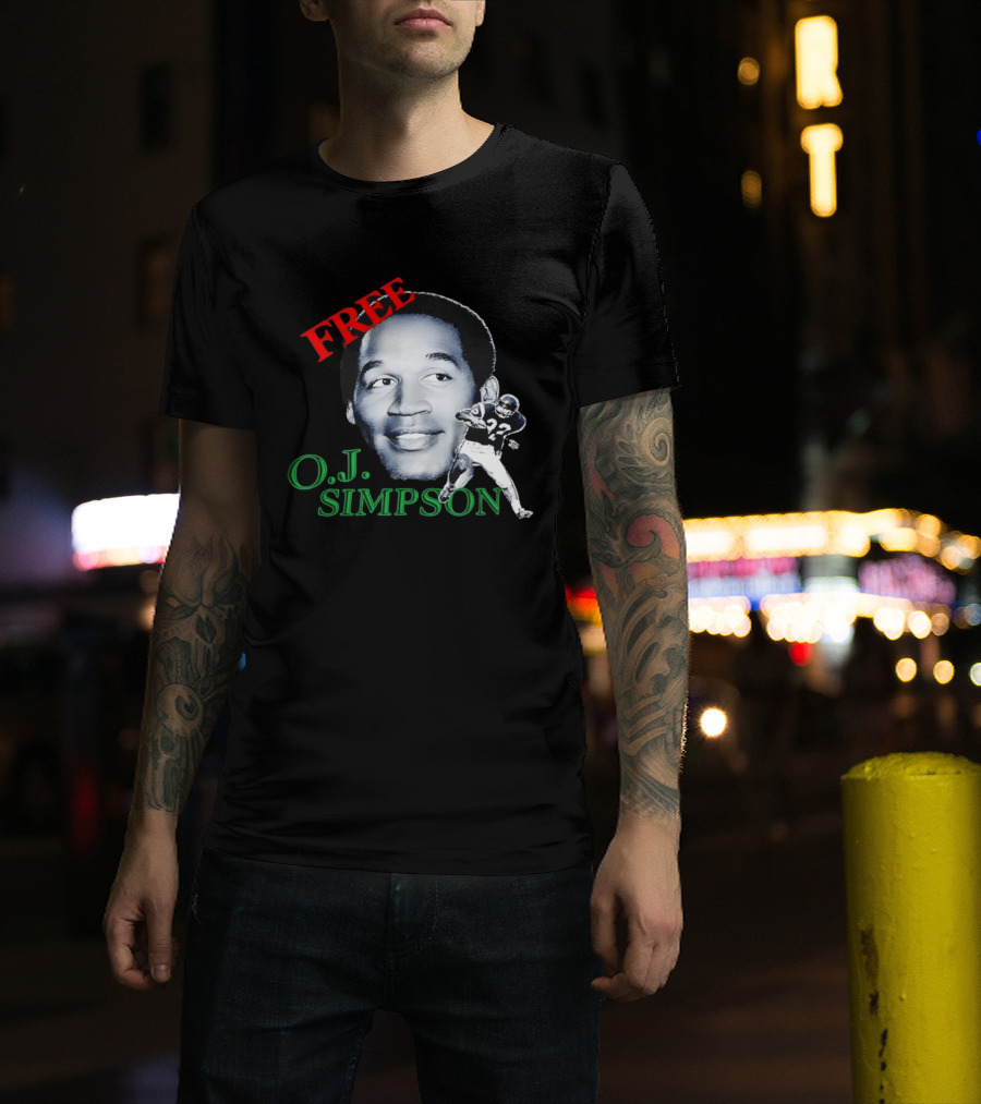 Free OJ Simpson 22 Football NFL Buffalo Team T-Shirt