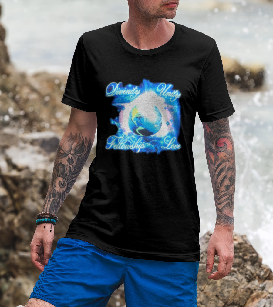 Divinity Unity Fellowship Love Earth Glow T-Shirt
