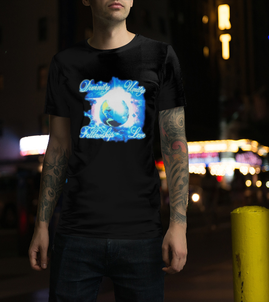 Divinity Unity Fellowship Love Earth Glow T-Shirt