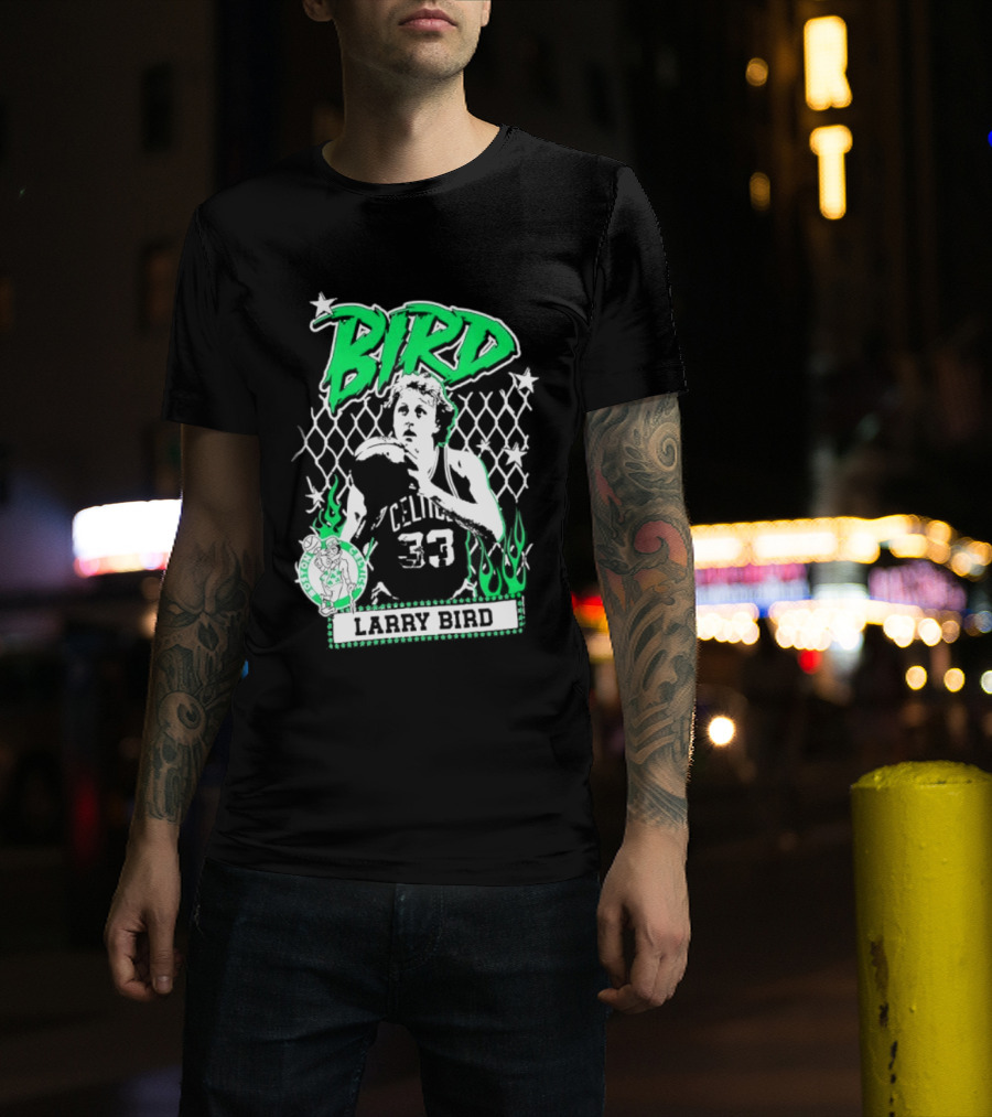Boston Celtics Larry Bird NBA Player Number 33 T-Shirt