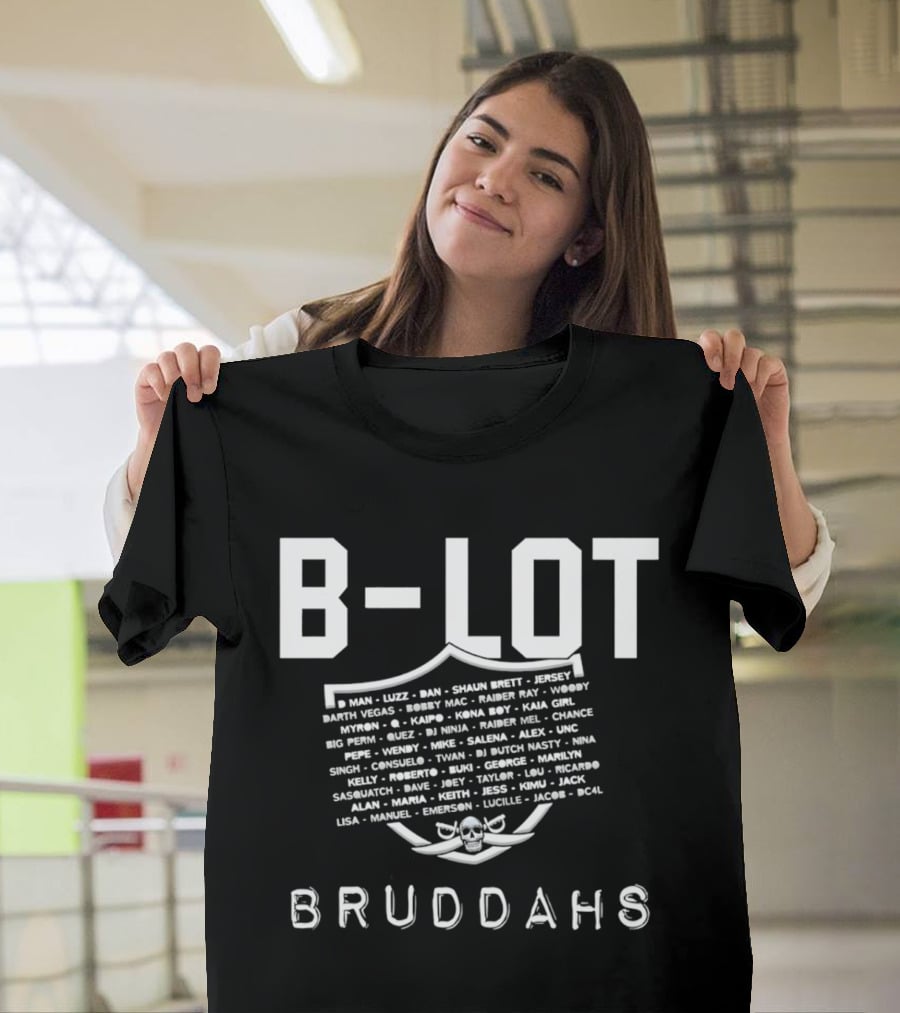 Las Vegas Raiders B Lot Bruddahs DJ Midas Sean Brett DJ Jersey Players Names T-Shirt