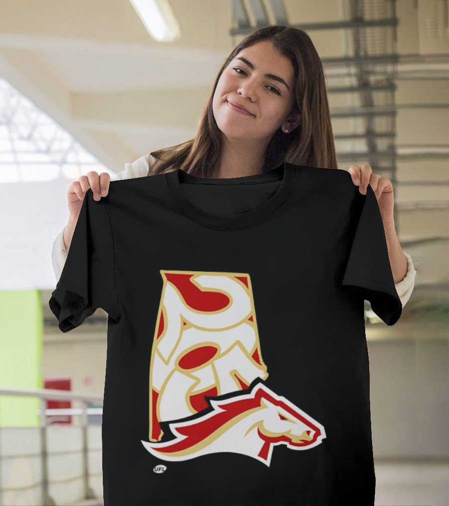 Arkansas Razorbacks Map Logo With Horsehead T-Shirt