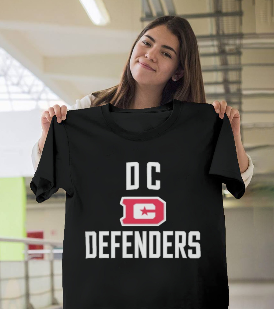 DC Defenders UFL Block Letter Red Star T-Shirt