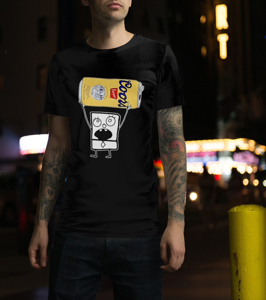 Coors Banquet Blocky Comic 355mL 5 Alc Vol Golden Colorado ESTD 1873 Refreshing T-Shirt