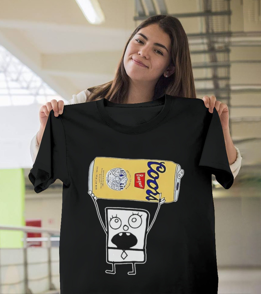 Coors Banquet Blocky Comic 355mL 5 Alc Vol Golden Colorado ESTD 1873 Refreshing T-Shirt