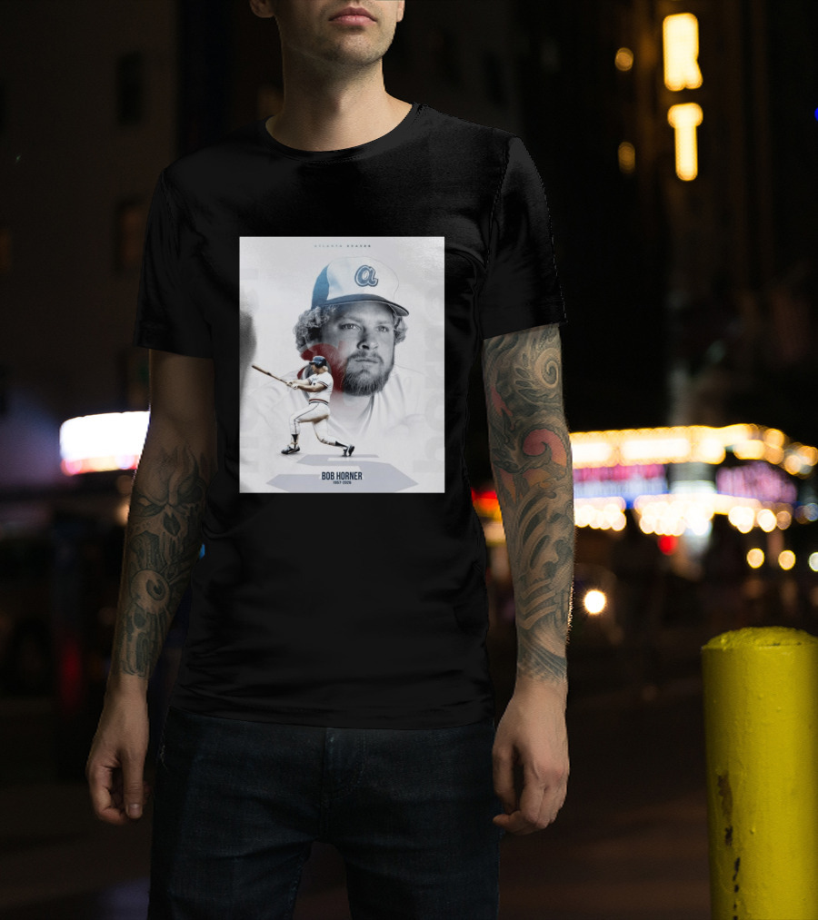Atlanta Braves Bob Horner 1957 2026 Vintage Baseball T-Shirt