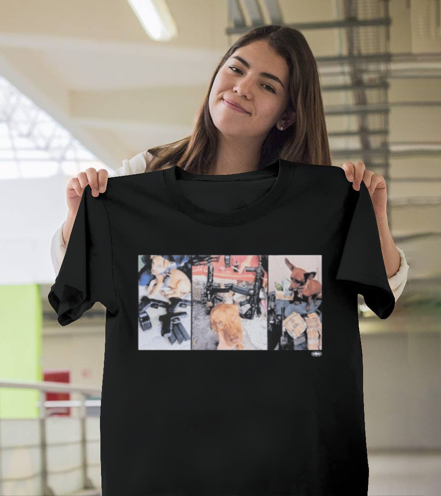 Crtzrtw Narco Pets Dogs Guns Money T-Shirt