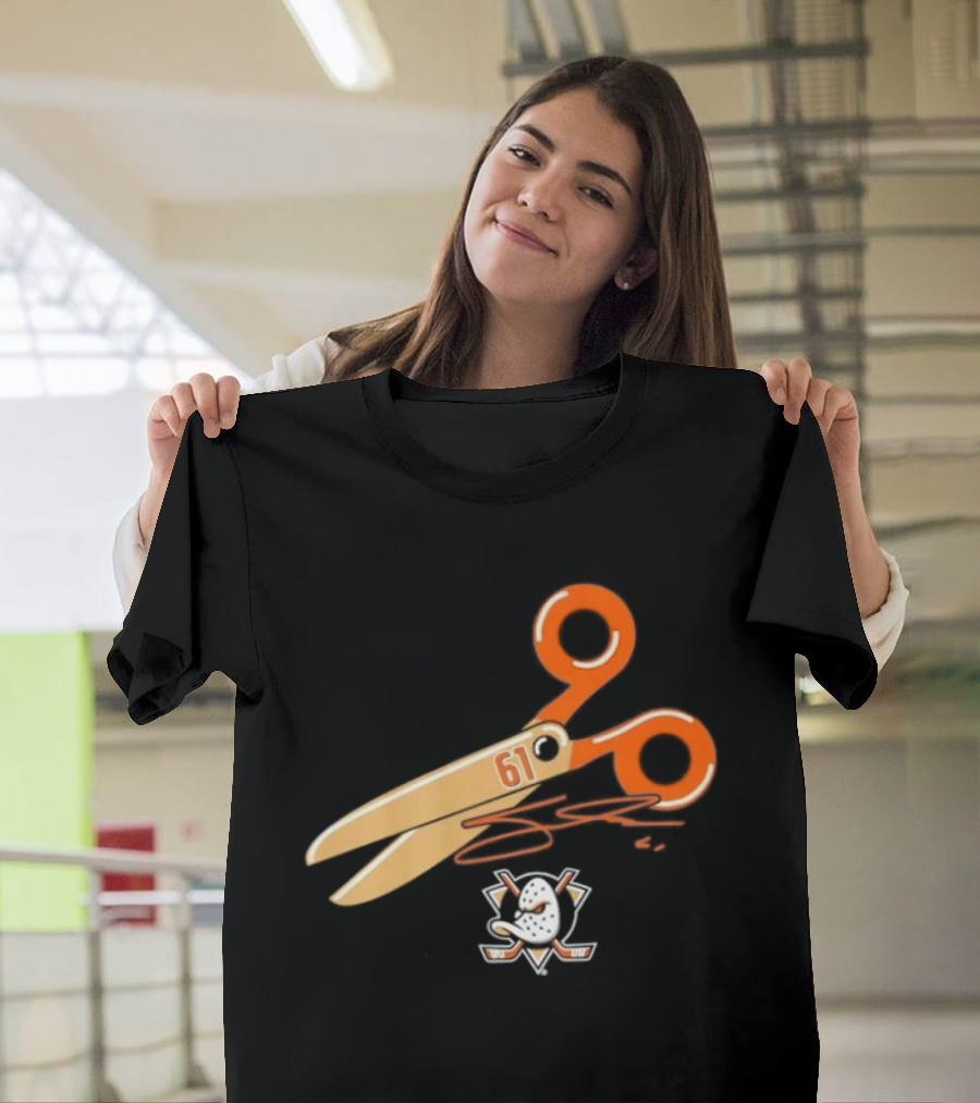 Cutter Gauthier Need To Cut It Scissors 61 Anaheim Ducks T-Shirt