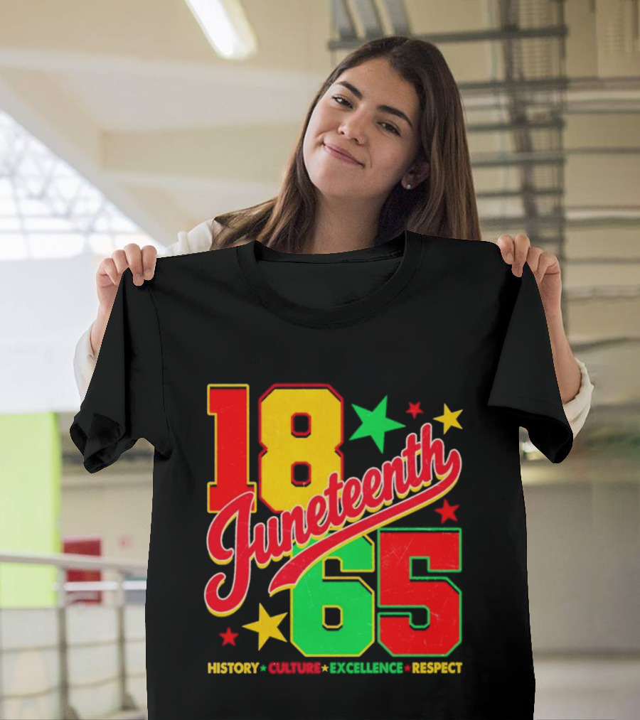 18 Juneteenth 65 History Culture Excellence Respect T-Shirt