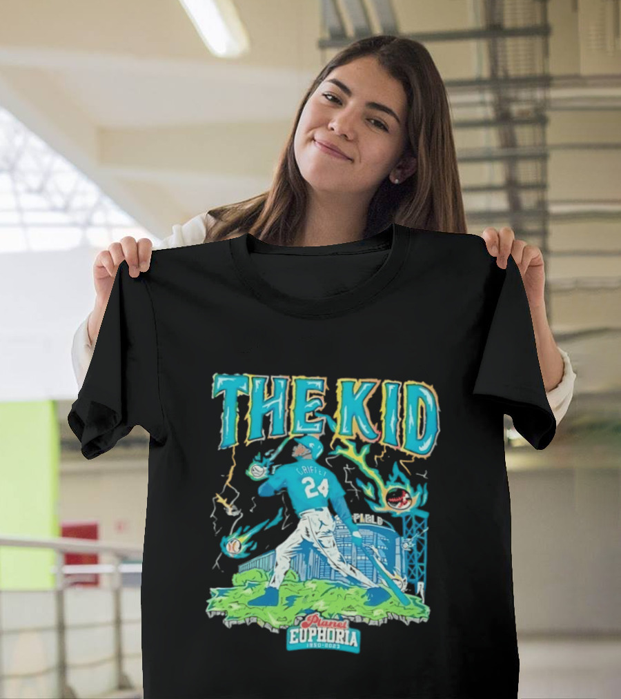 Ken Griffey Jr Seattle Mariners The Kid 24 Planet Euphoria Retro Baseball T-Shirt