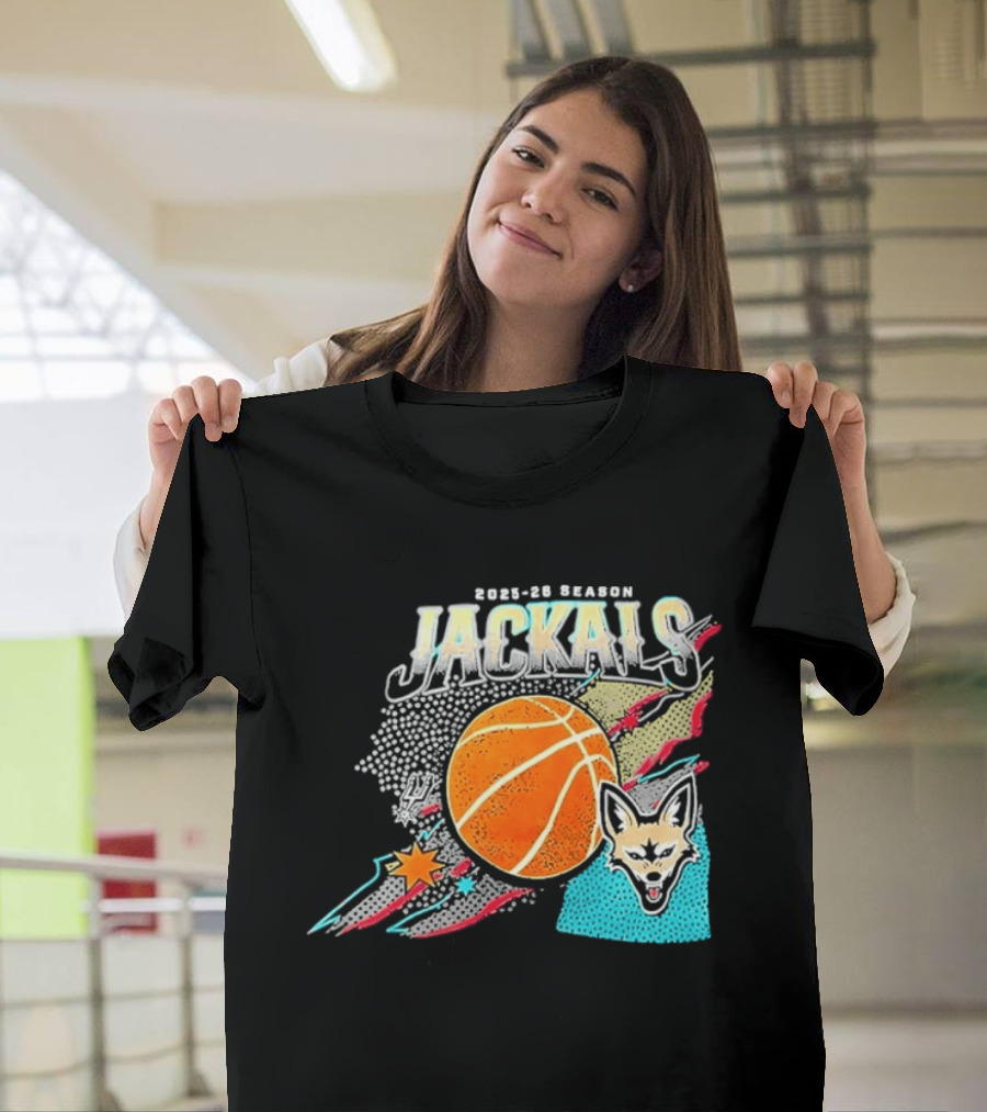 2025 26 Season Jackals Basketball Team With Fox And Starburst T-Shirt