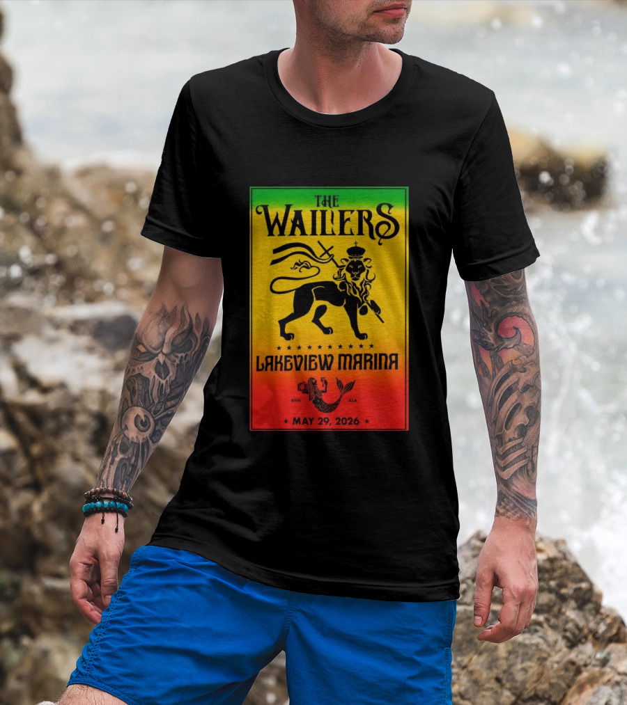 The Wailers Lakeview Marina Birmingham AL May 29 2026 Lion And Mermaid T-Shirt