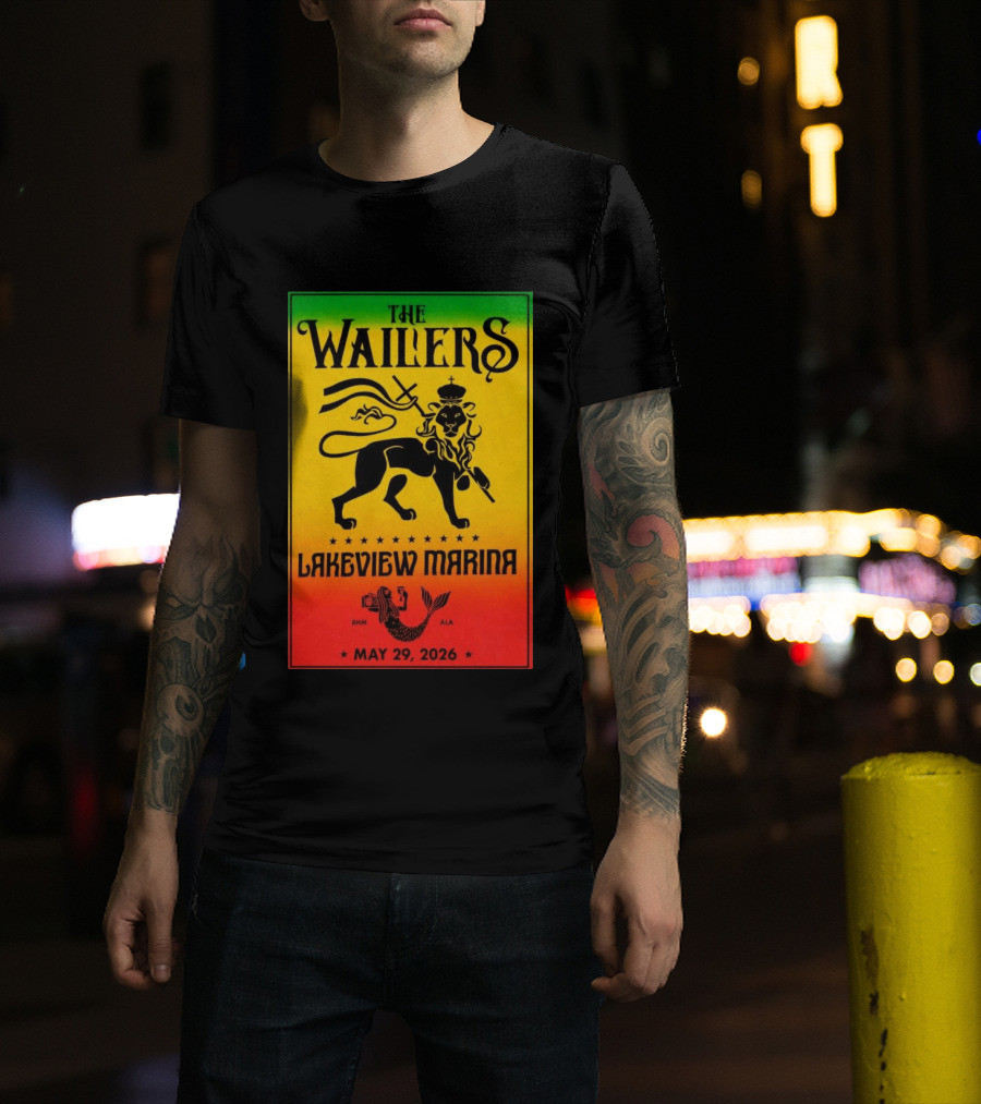 The Wailers Lakeview Marina Birmingham AL May 29 2026 Lion And Mermaid T-Shirt