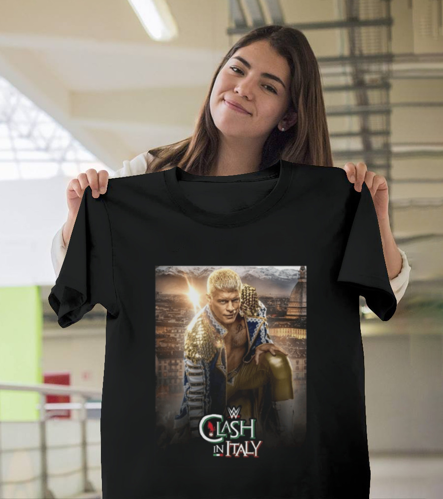 WWE Clash In Italy Turin 2023 Event Featuring Wrestling Star T-Shirt