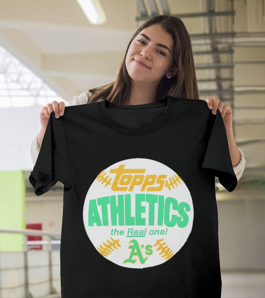 Topps Athletics The Real One A's Baseball T-Shirt