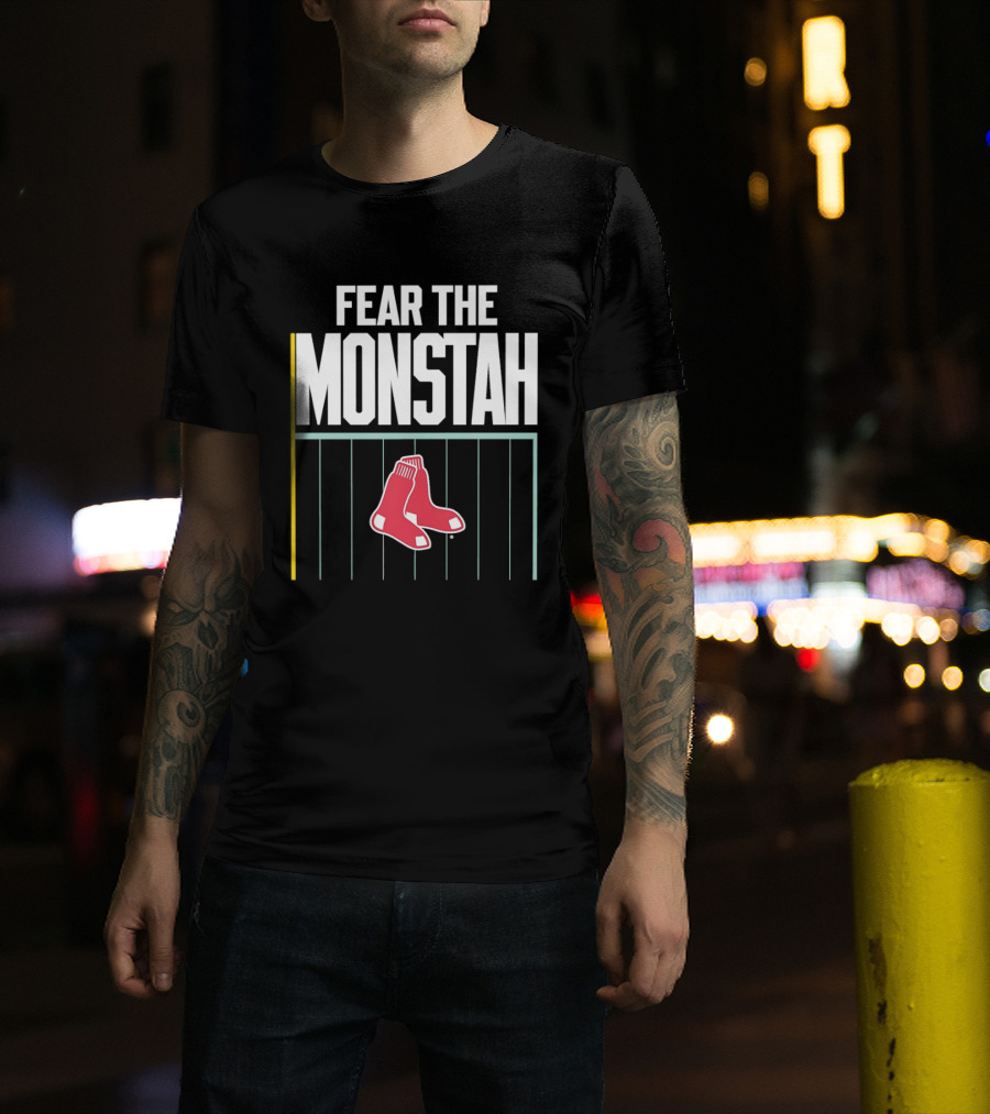 Boston Red Sox Fear The Monstah Major League Baseball Green Monster T-Shirt