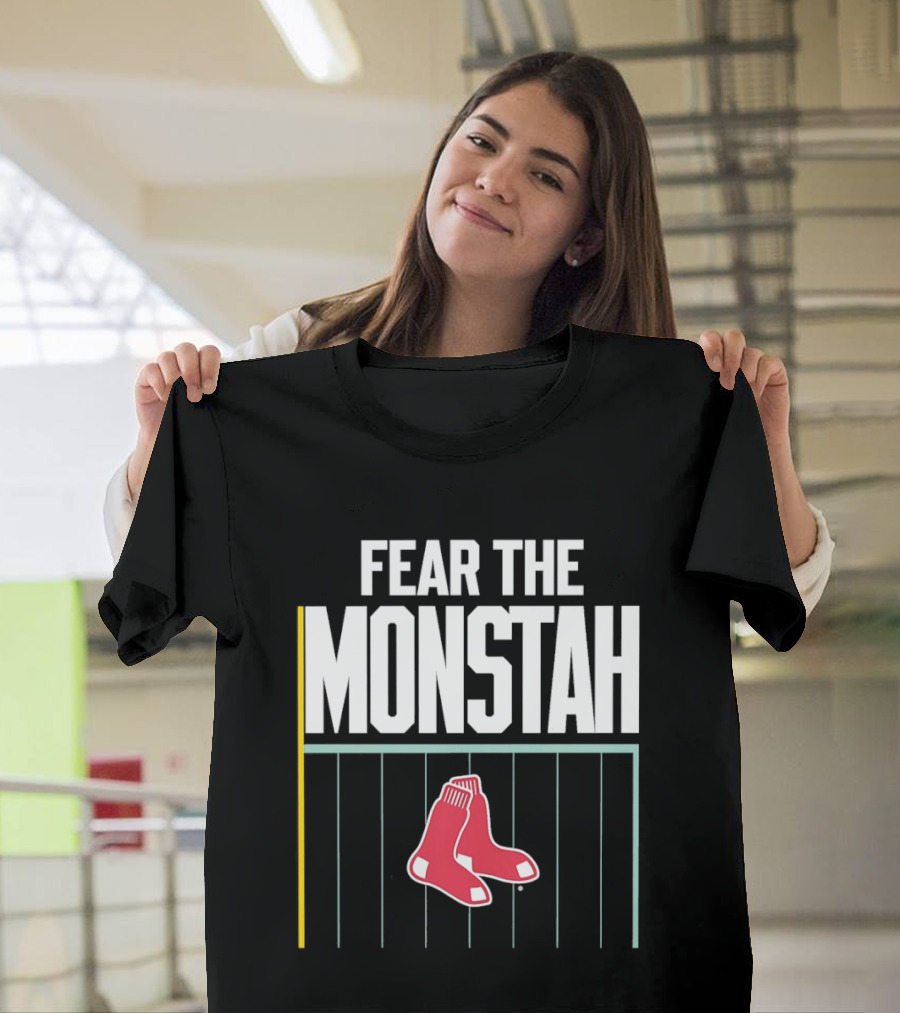Boston Red Sox Fear The Monstah Major League Baseball Green Monster T-Shirt