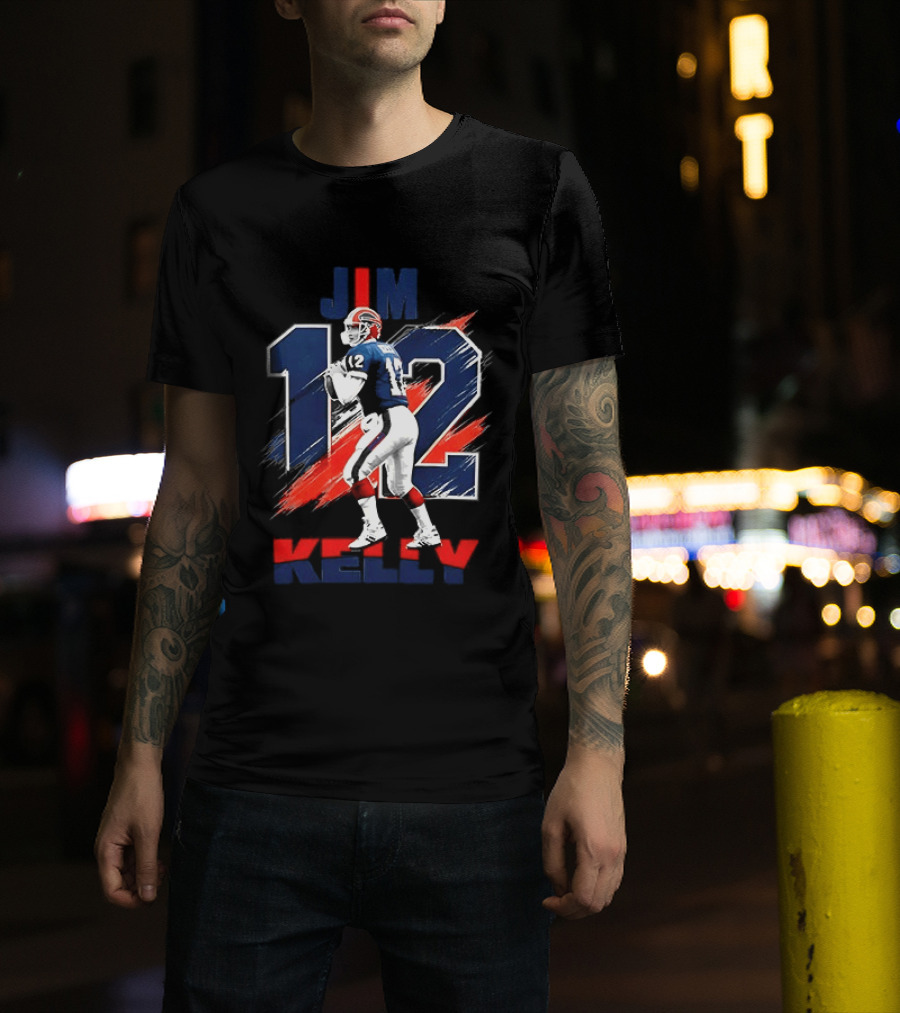 Jim Kelly 12 Buffalo Bills Football Player T-Shirt