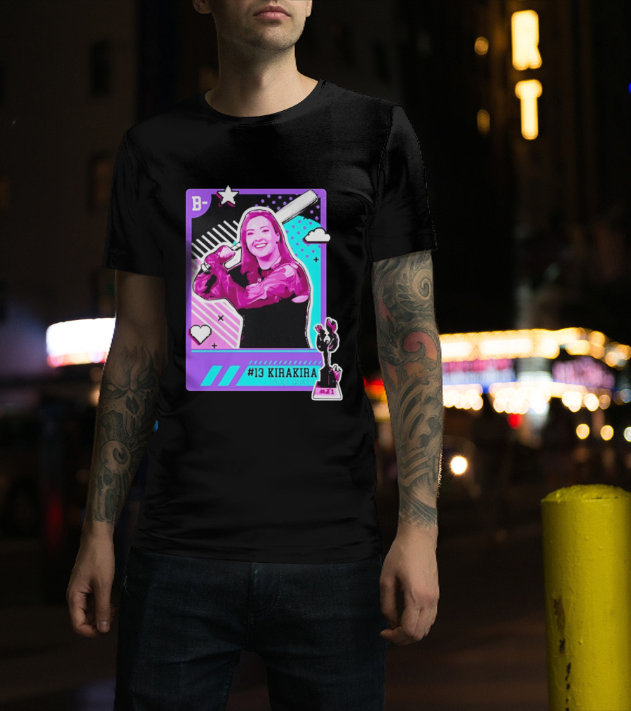 B Kirakira Troll Queen 13 X1 Star Baseball Player Card T-Shirt
