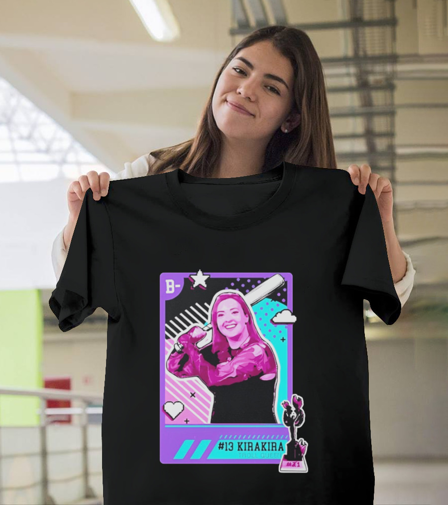 B Kirakira Troll Queen 13 X1 Star Baseball Player Card T-Shirt