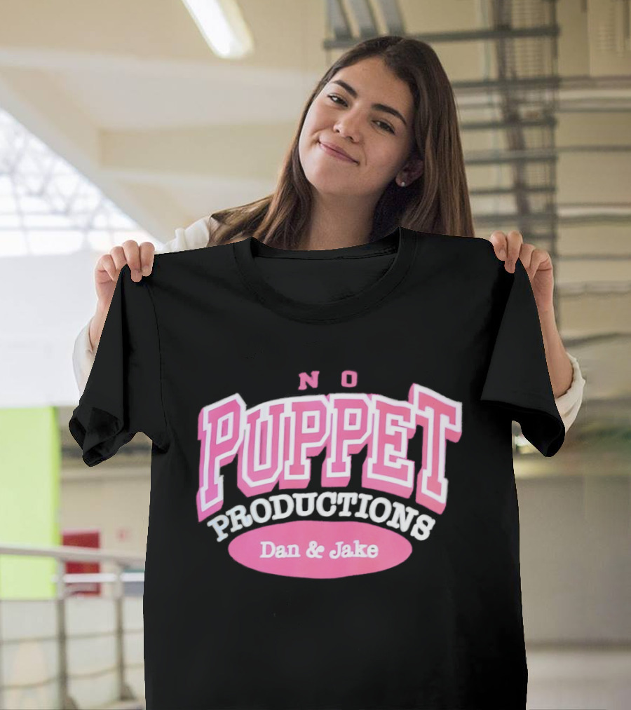 No Puppet Productions Dan & Jake Pink T-Shirt
