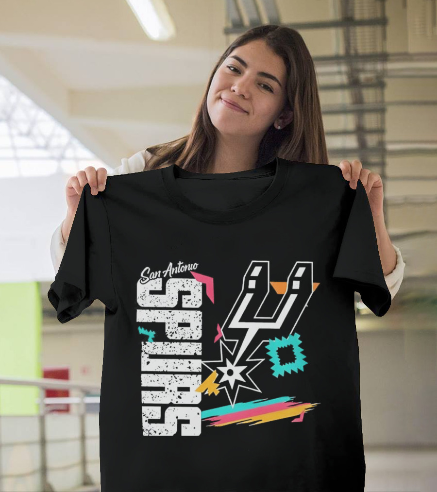 San Antonio Spurs Texas Basketball Retro Style NBA Team T-Shirt