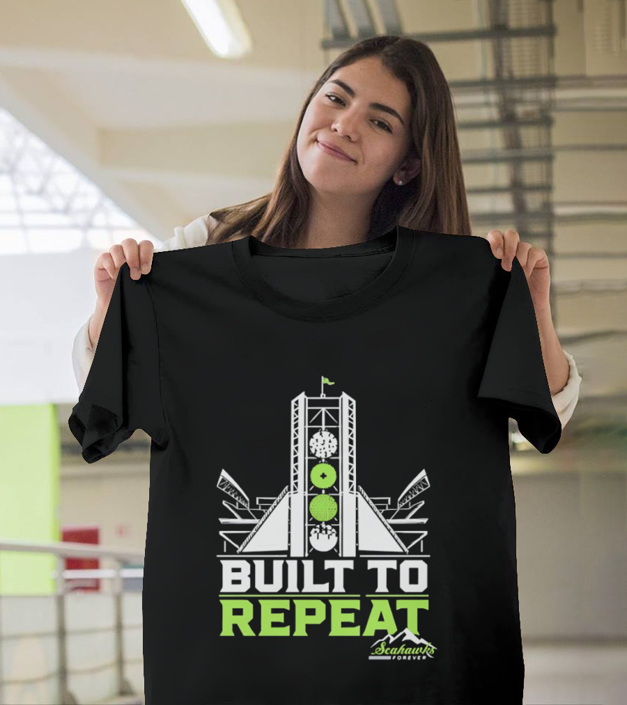 Seattle Seahawks Built To Repeat Stadium Celebration T-Shirt