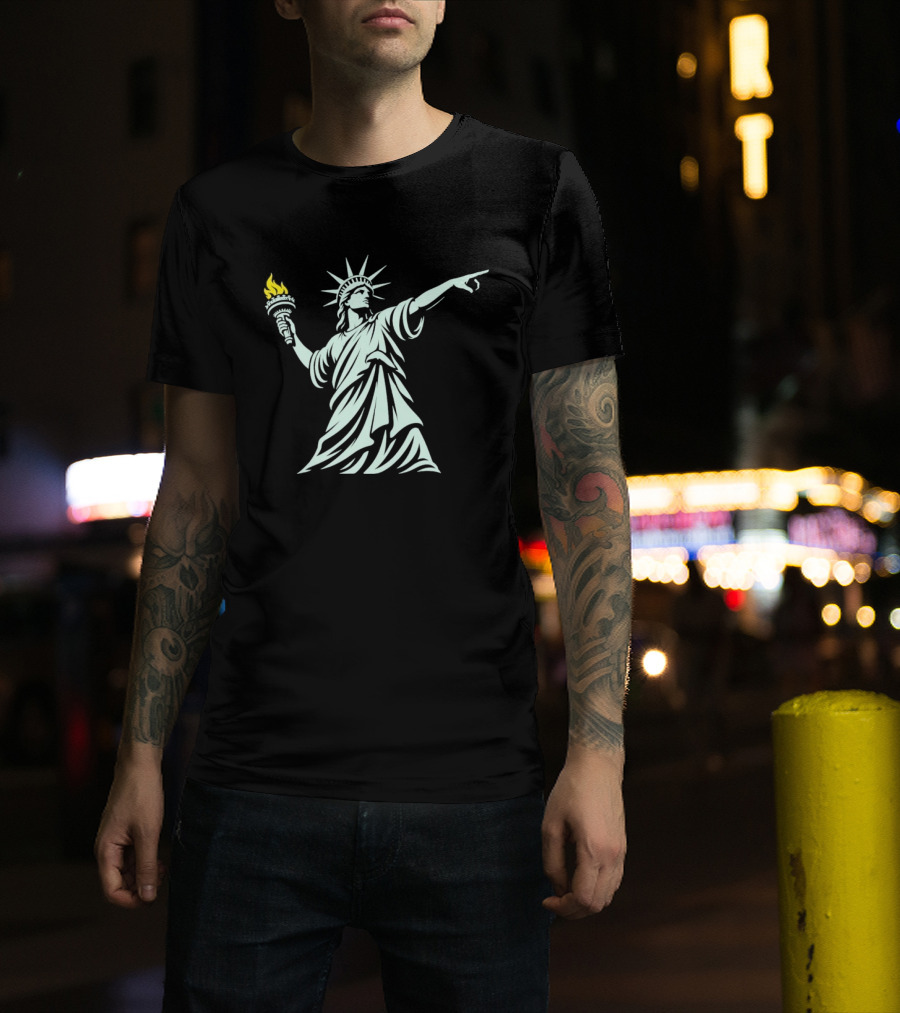 Statue Of Liberty Pointing Torch Of Freedom For Justice T-Shirt