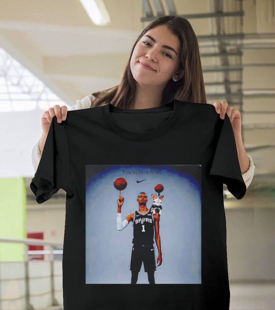 Victor Wembanyama NBA San Antonio Spurs Corgi You Believe Now T-Shirt
