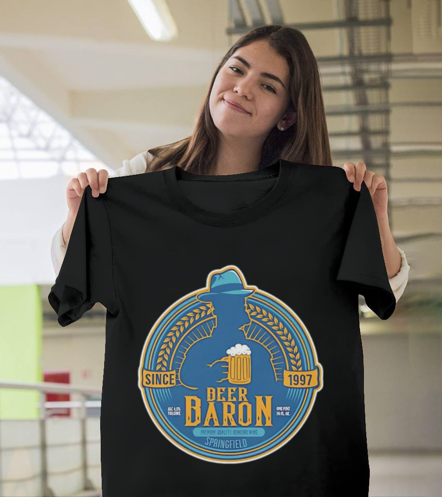 Beer Baron Since 1997 Premium Quality Homebrewing Springfield T-Shirt