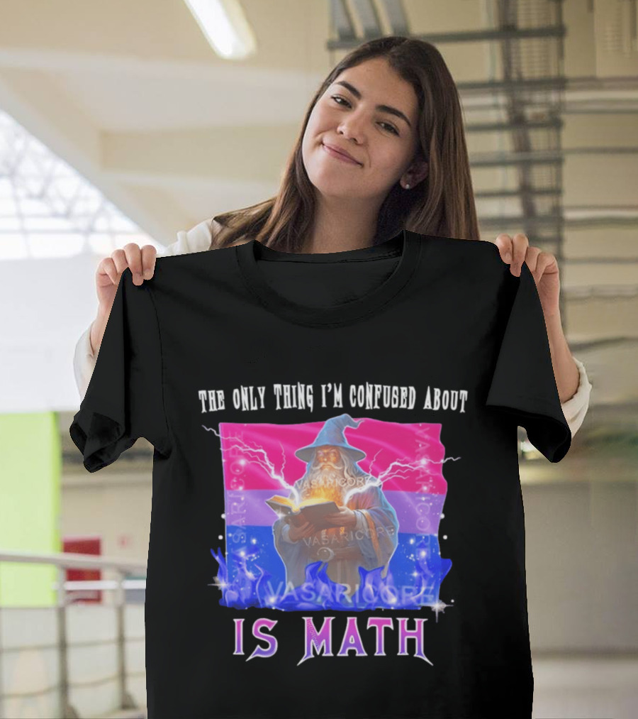 Bisexual Confused About Math Wizard With Flag T-Shirt