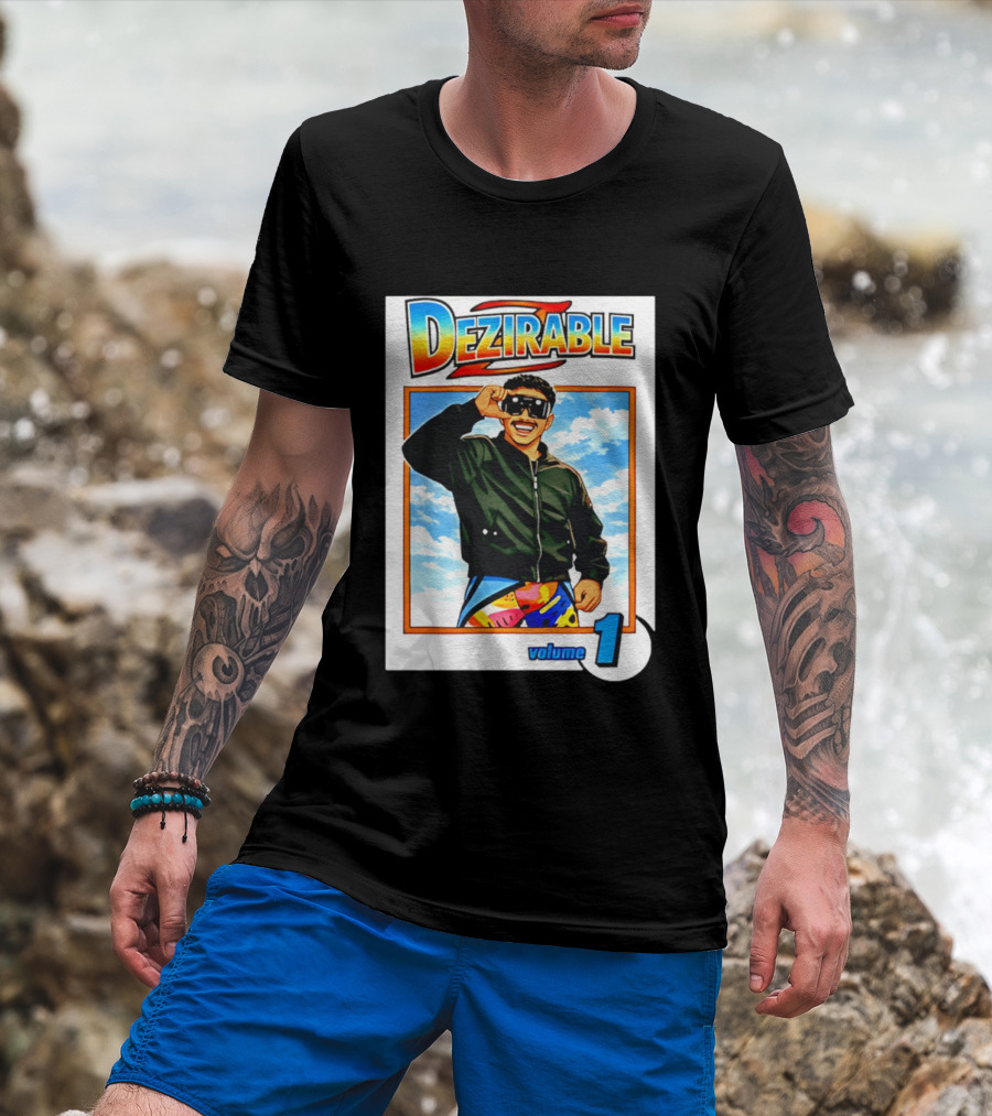 Dezirable Volume 1 Manga Cover Retro Style Sunglasses Colorful T-Shirt