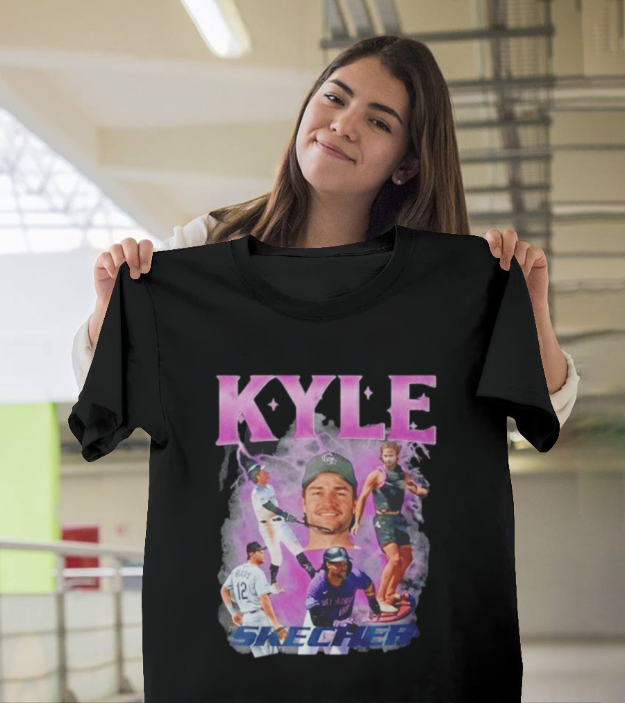 Kyle Skechers Baseball Player Collage T-Shirt