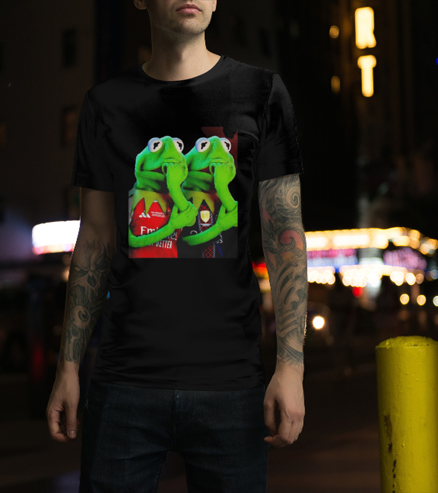 Kermit The Frog Thinking Arsenal Paris Saint Germain Final Budapest Emirates Groupama 2023 T-Shirt
