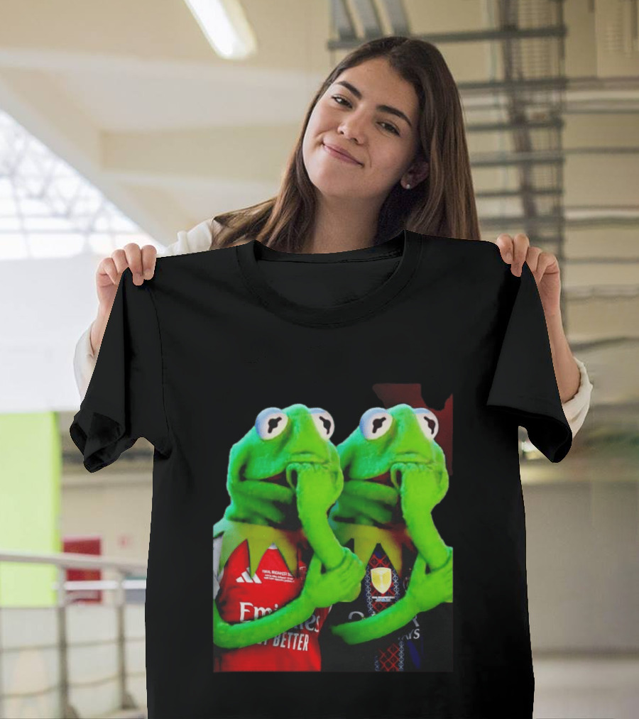Kermit The Frog Thinking Arsenal Paris Saint Germain Final Budapest Emirates Groupama 2023 T-Shirt