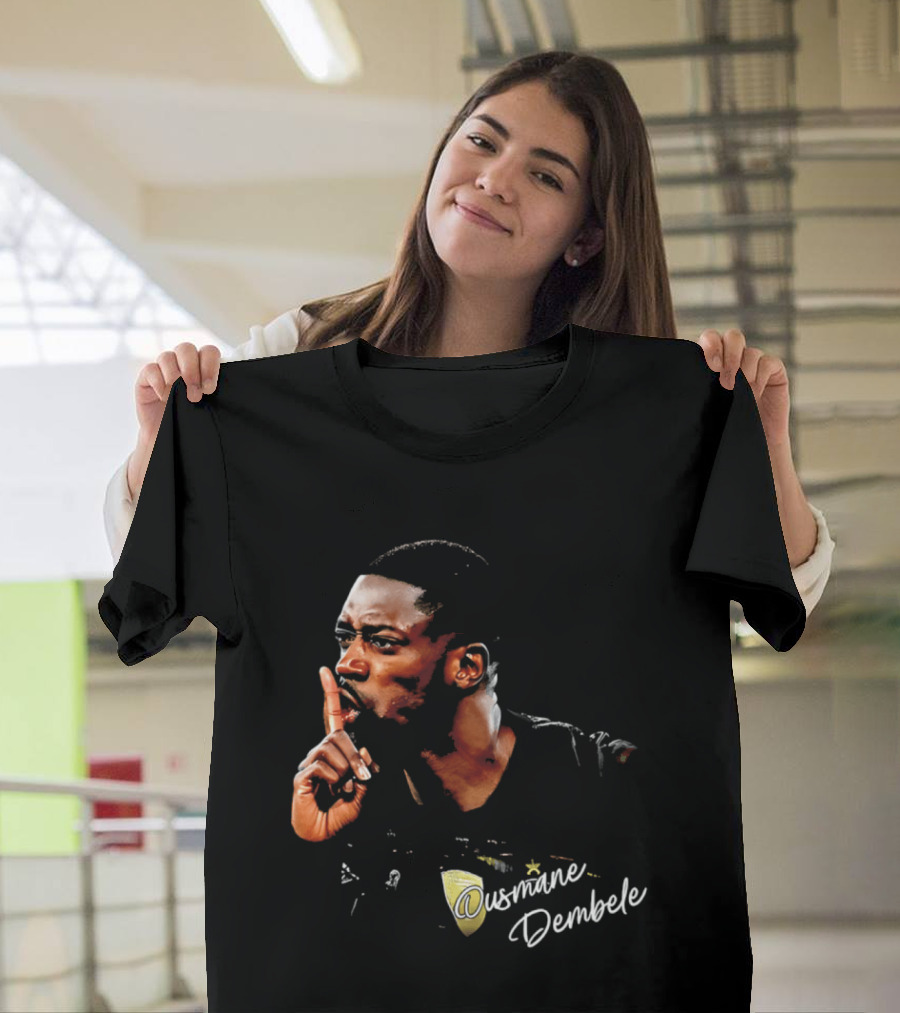 Ousmane Dembele Shhh Gesture PSG Soccer Star T-Shirt