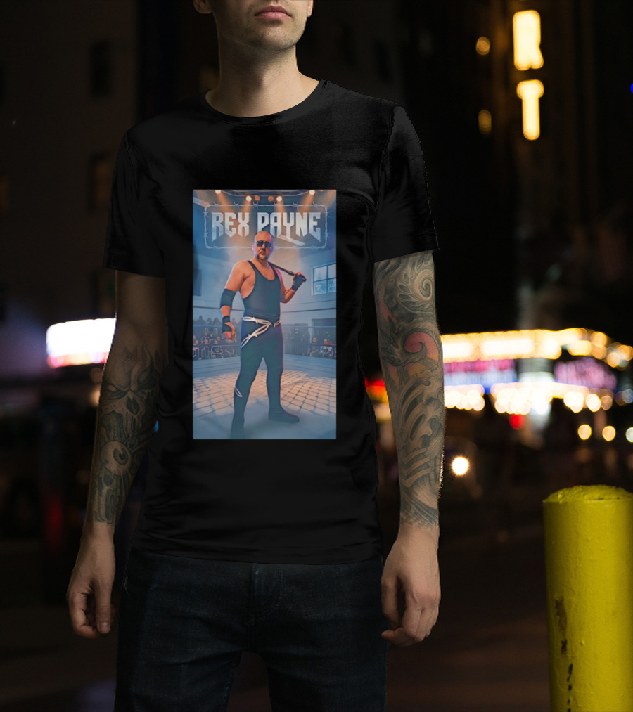 Rex Payne MMA Fighter In Arena With Intense Spotlight And Audience T-Shirt