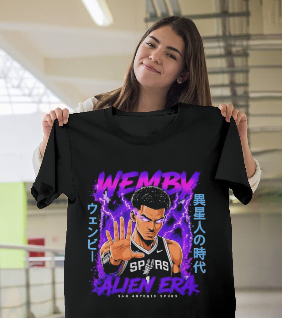 San Antonio Spurs Wemby Wembanyama Alien Era Iseijin No Jidai T-Shirt