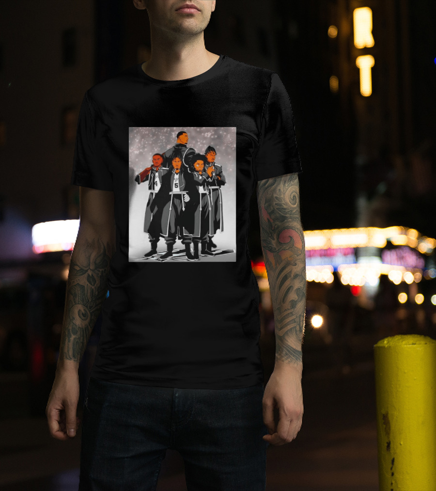 San Antonio Spurs Anime Player Characters 4 5 Basketball Team T-Shirt