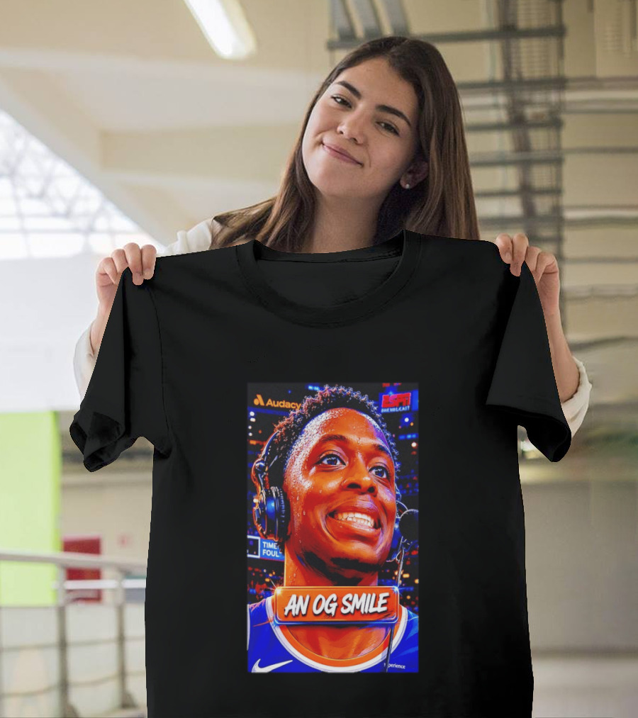 OG Anunoby New York Knicks An OG Smile ESPN NBA Broadcast Experience T-Shirt