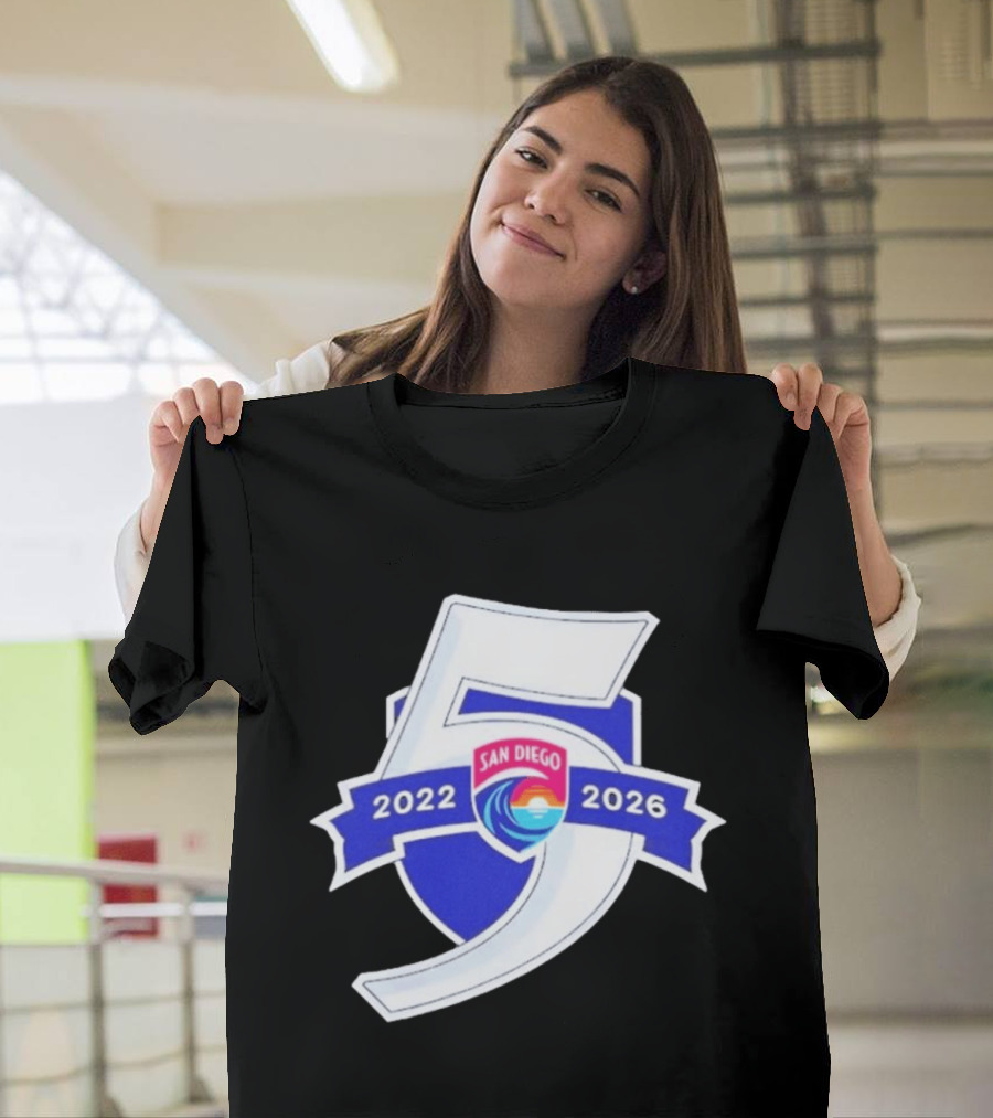 San Diego Wave FC 5 Year Anniversary 2022 2026 T-Shirt