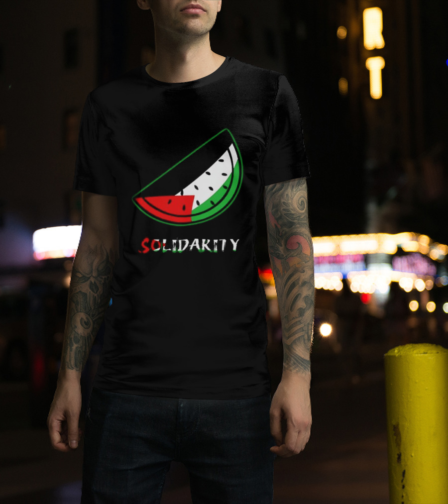 Solidarity Watermelon Palestinian Flag T-Shirt