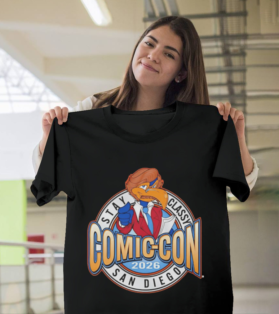 Stay Classy Comic Con San Diego 2026 Ron Burgundy Bird T-Shirt