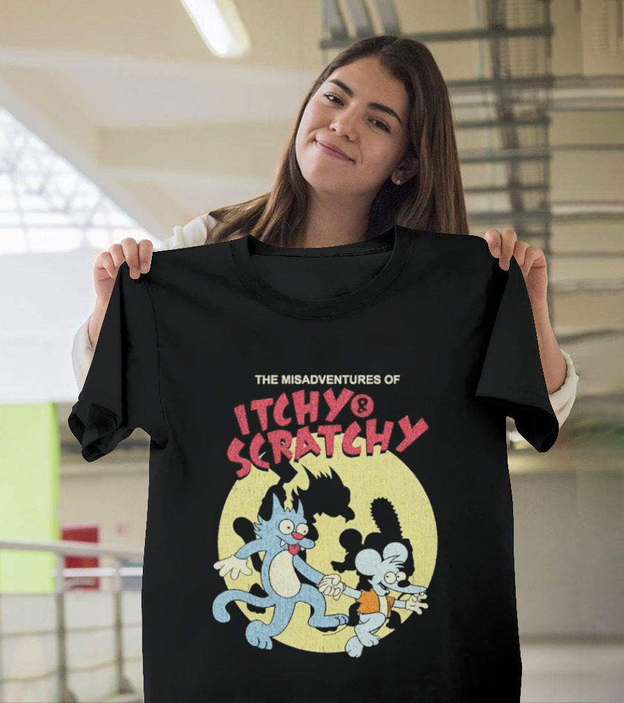 The Misadventures Of Itchy Scratchy Cartoon Characters T-Shirt