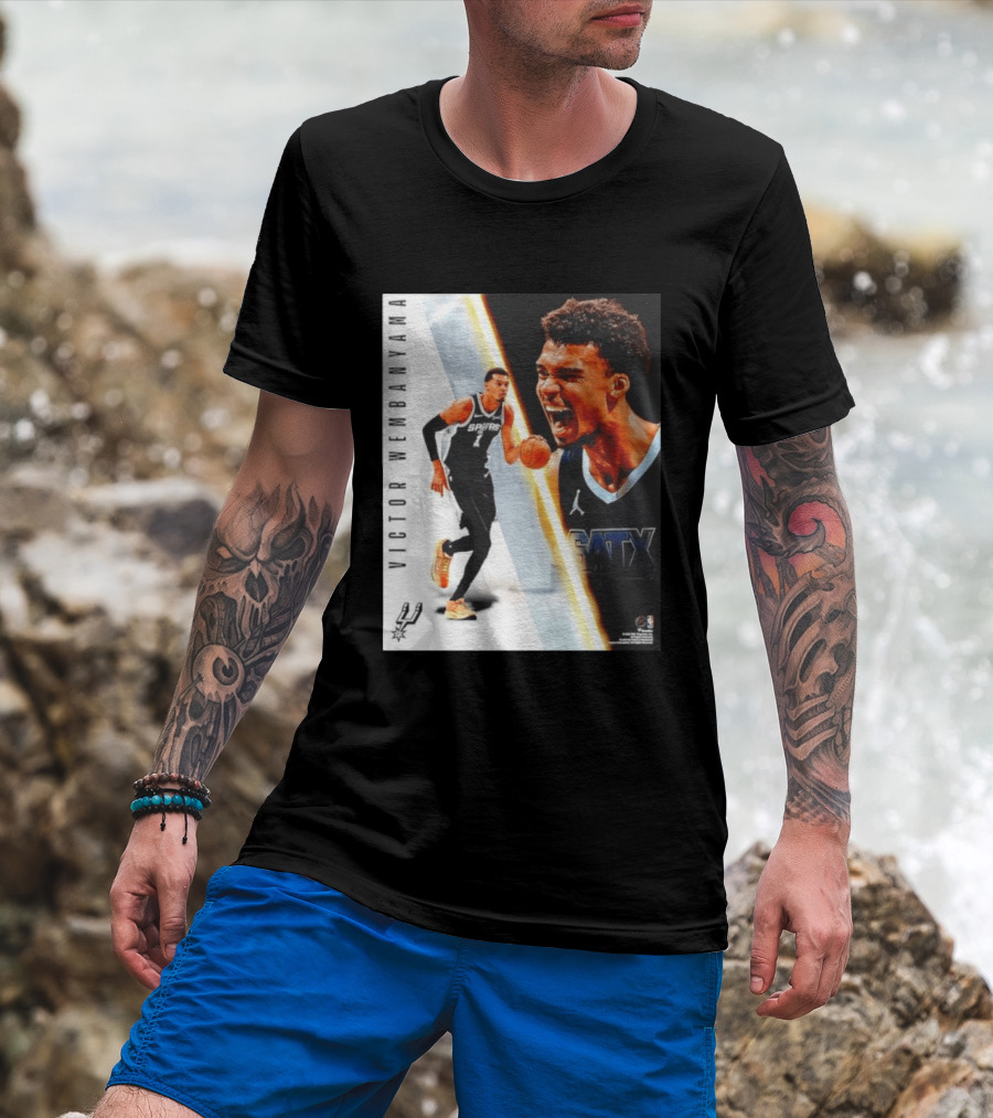 Victor Wembanyama San Antonio Spurs SATX Radiance Collage T-Shirt