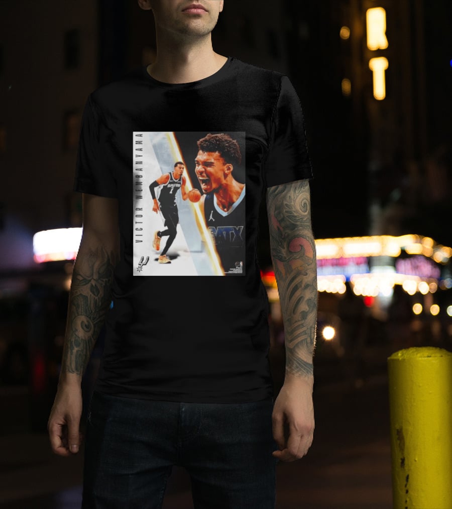 Victor Wembanyama San Antonio Spurs SATX Radiance Collage T-Shirt