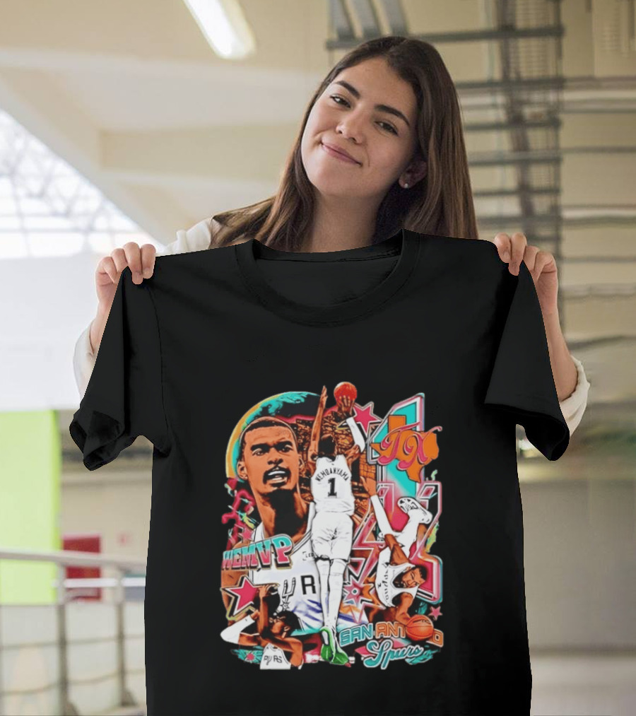 Wembanyama WEMVP San Antonio Spurs Basketball Action TX T-Shirt
