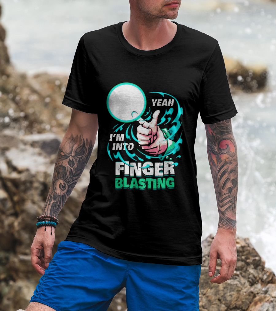 Yeah I Am Into Finger Blasting Cartoon Thumbs Up Spiral T-Shirt
