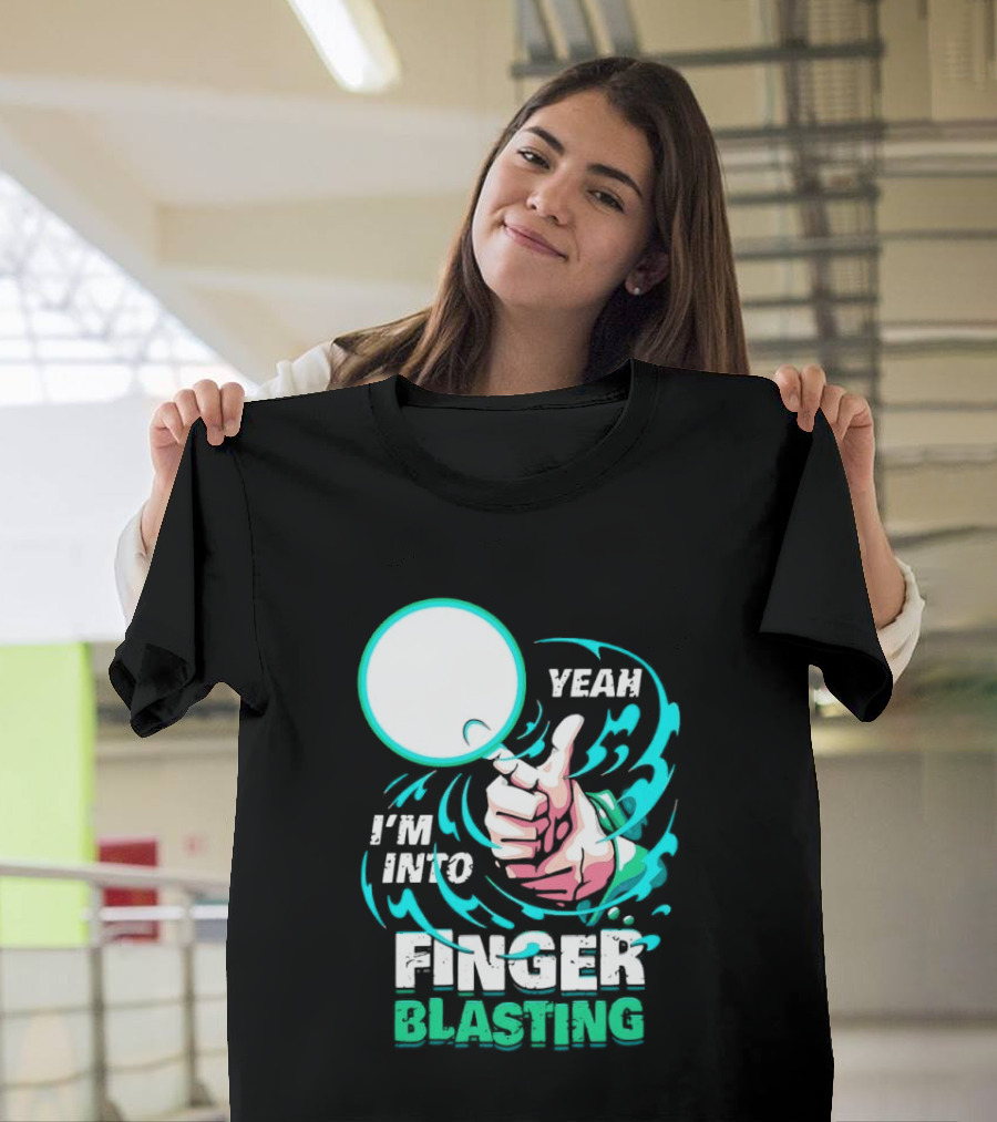 Yeah I Am Into Finger Blasting Cartoon Thumbs Up Spiral T-Shirt